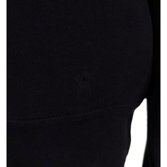 Mugler Logo Print Cropped Hoodie Size L Unisex Black - Picture 9 of 16